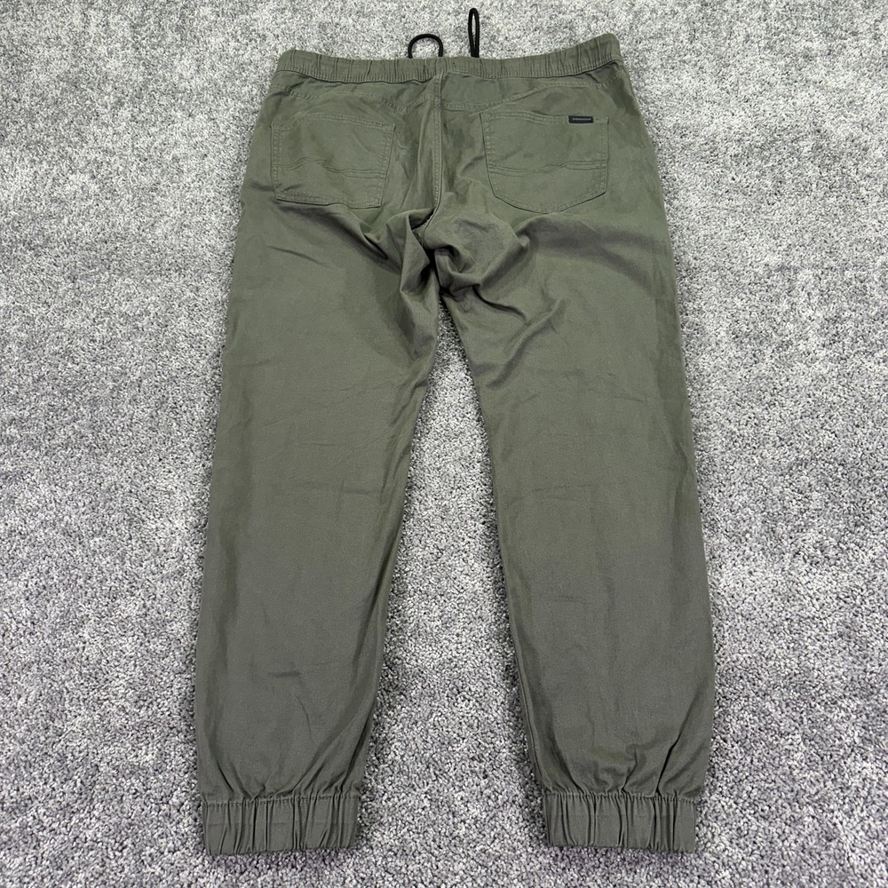 Denizen Jogger Pants Mens XL Green Elastic Waist Cuffed Stretch Casual Travel - Picture 2 of 10
